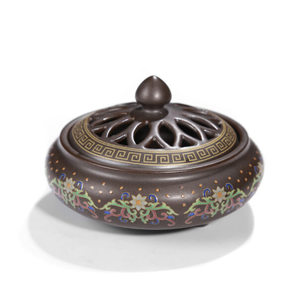 Quemador de incienso de cerámica Cloisonné