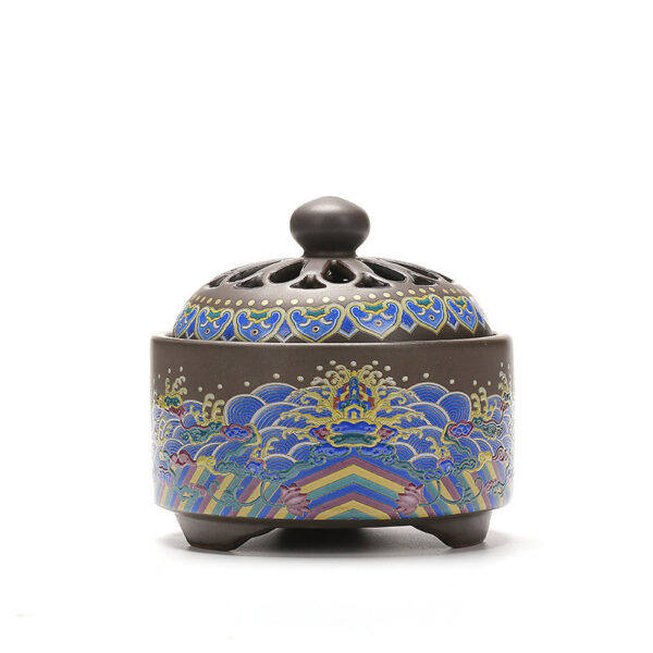 Quemador de incienso de cerámica Cloisonné