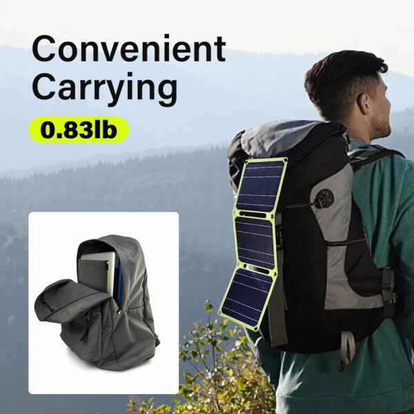 Panel solar plegable de Black Folding Bag