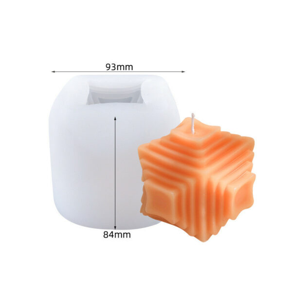 Molde de Silicona 3D en Forma de Cubo Rubik para Velas Artesanales