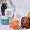 Molde de Silicona 3D en Forma de Cubo Rubik para Velas Artesanales